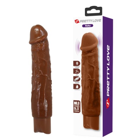 Pretty Love Rufus Realistic Vibrating Dildo (Brown Edition) Baile - Boys of Toys Sp. z. o.o. (dystrybutor)
