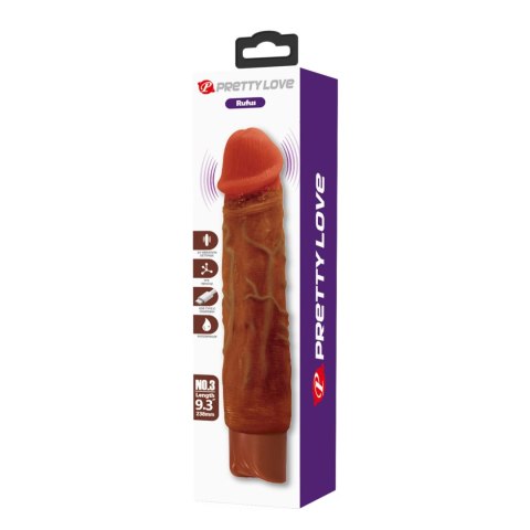 Pretty Love Rufus Realistic Vibrating Dildo (Brown Edition) Baile - Boys of Toys Sp. z. o.o. (dystrybutor)