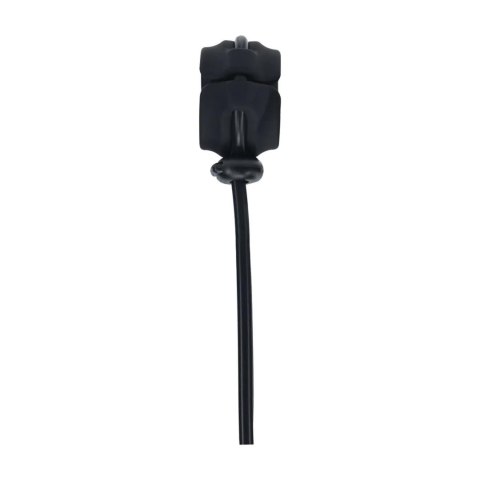 Detachable Wide Adjustable Silicone Lasso Cockring - 5mm - Black SHOTS