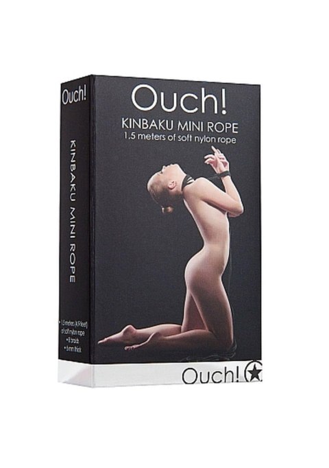 Kinbaku Mini Rope - 1,5m - Black SHOTS