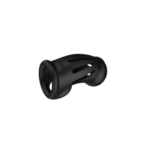 Model 27 - Ultra Soft Silicone Chastity Cage - Black SHOTS