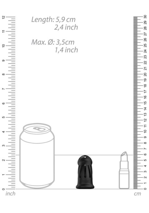 Model 27 - Ultra Soft Silicone Chastity Cage - Black SHOTS