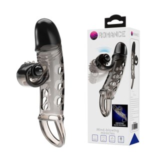 ROMANCE - Penis sleeve, TPE material,vibration, battery LR41*3, Black Baile - Boys of Toys Sp. z. o.o. (dystrybutor)