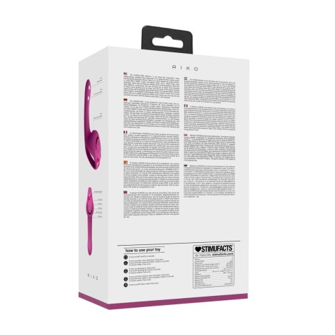 Riko - Rechargeable Triple Action Thumper with Advanced Finger Motion & Pulse Wave Stimulator - Pink SHOTS
