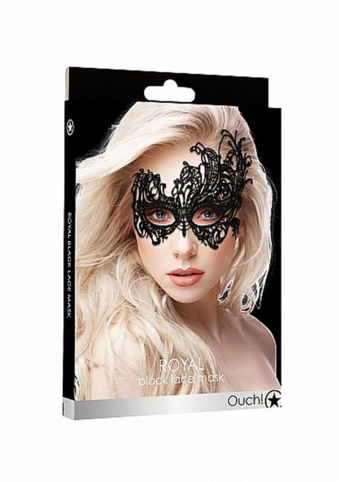 Royal Black Lace Mask - Black SHOTS