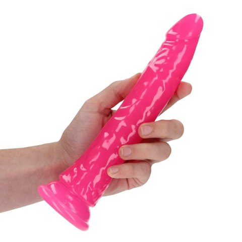 Slim Realistic Dildo with Suction Cup - Glow in the Dark - 9'' / 22,5 cm SHOTS