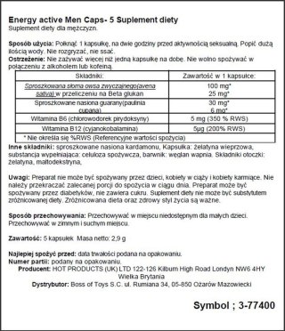 Supl.diety-Men Energy-5 Caps HOT Productions & Vertriebs GmbH