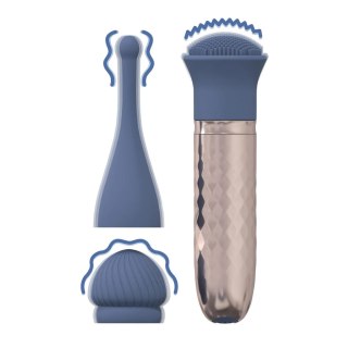 The Thrill - 10 Speed Interchangeable Vibrator - Blue Loveline
