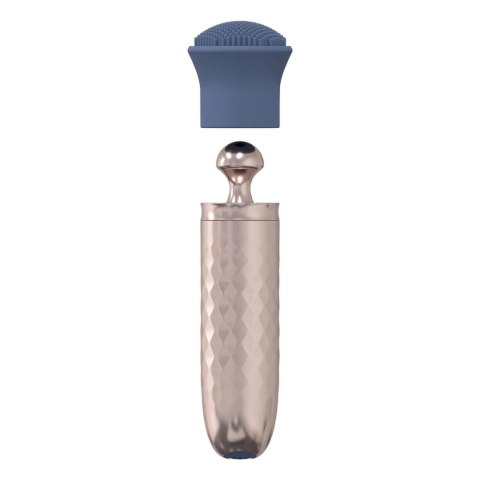 The Thrill - 10 Speed Interchangeable Vibrator - Blue SHOTS