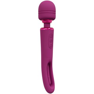 VIVE - Kiku - Rechargeable Double Ended Wand with Innovative G-Spot Flapping Stimulator - Pink SHOTS