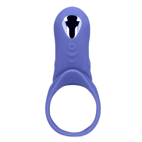 Vibrating Cockring with Clit Stimulation - Tamiya Blue SHOTS