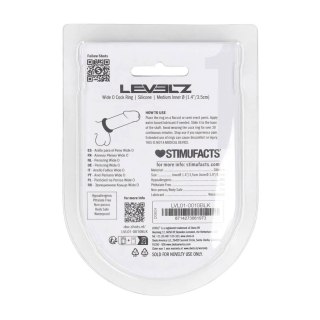 Wide O Silicone Cockring - M - 35mm - Black Levelz