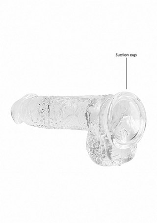 6"" / 15 cm Realistic Dildo With Balls - Transparent RealRock