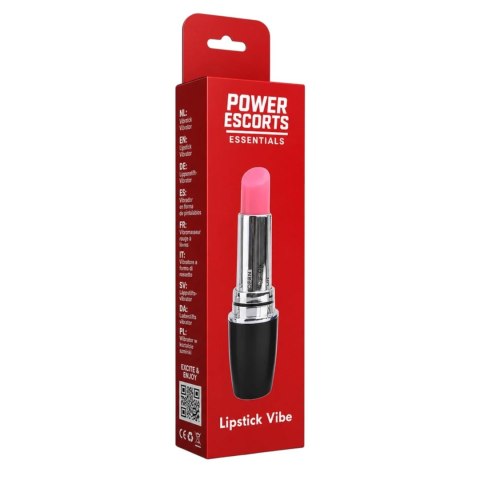 Dyskretny mini wibrator szminka Power Escorts czarny 9.5 cm Power Escorts