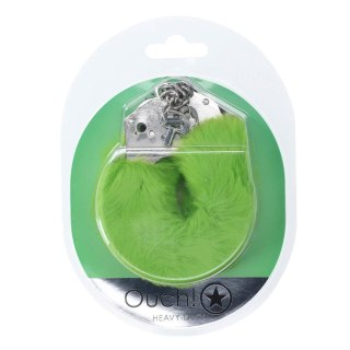 Heavy-duty Fluffy Handcuffs - Green Ouch!