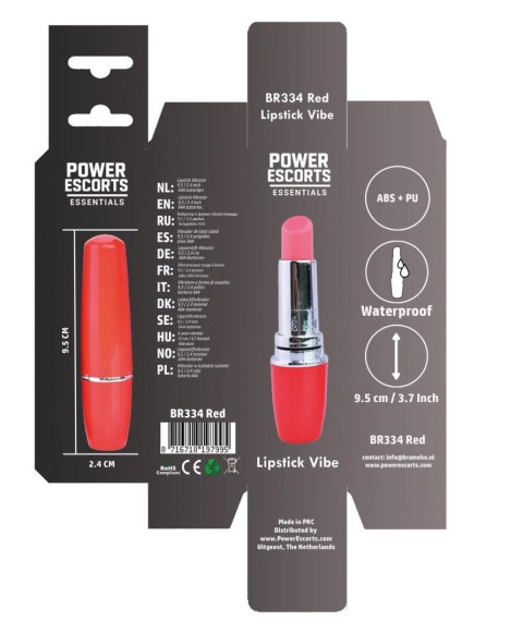 Lipstick Vibe - Discreet red lipstick vibrator red POWER ESCORTS