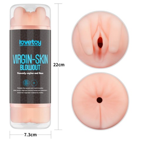 Masturbator Virgin Skin Blowout Lovetoy dwustronny 22 cm Lovetoy