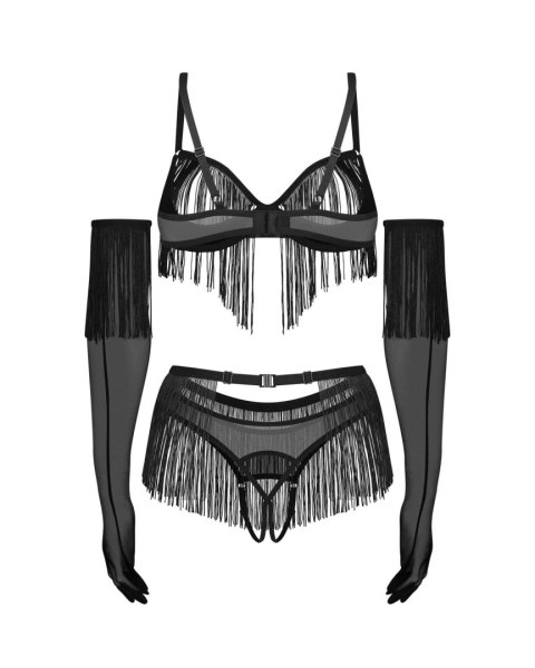 Rossay Black komplet 4-częściowy otwarty L/XL Obsessive - Amocarat Sp. z o.o.