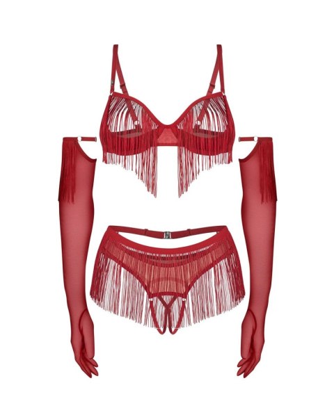 Rossay Red komplet 4-częściowy otwarty L/XL Obsessive - Amocarat Sp. z o.o.