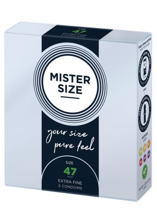 MISTER SIZE 47mm Condoms 3pcs Natural SCALA