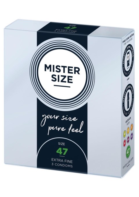 MISTER SIZE 47mm Condoms 3pcs Natural SCALA