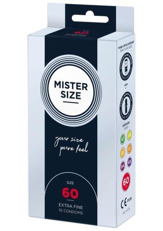 MISTER SIZE 60mm Condoms 10pcs Natural SCALA