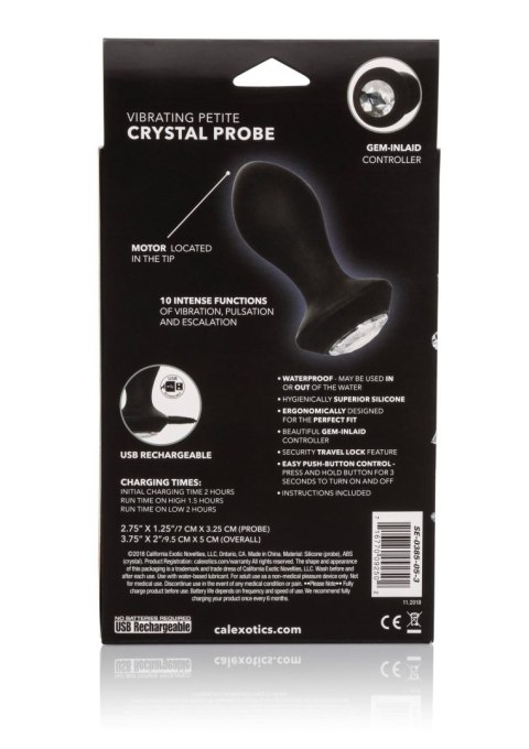 Vibrating Petite Crystal Probe Black SCALA