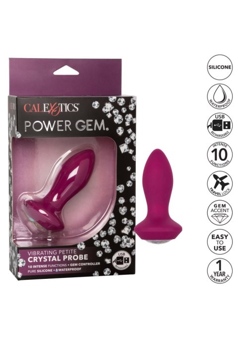 Vibrating Petite Crystal Probe Purple SCALA