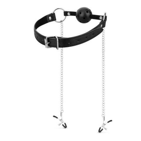 Bedroom Fantasies - Ball Gag with Nipple Clamps Black ONE-DC B.V.