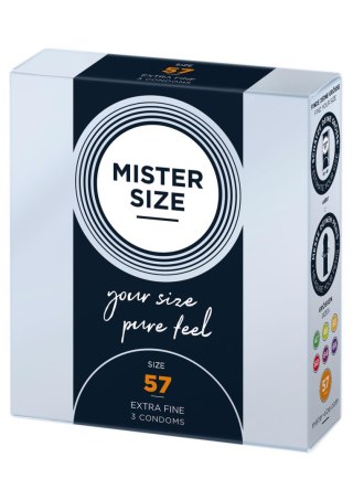 MISTER SIZE 57mm Condoms 3pcs Natural Mister Size