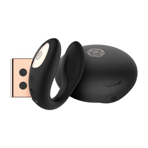 Rosy Gold - C-Shape Vibrator with Luxury Charging Case - Black ONE-DC B.V.