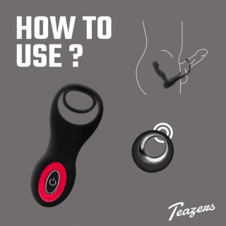 Teazers Cock & Ball Ring Prostate Vibrator with Remote Control ONE-DC B.V.