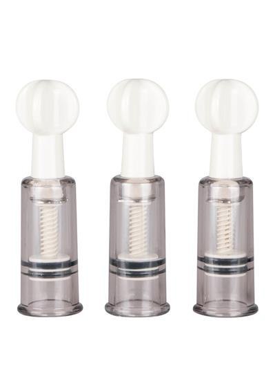 Zestaw pompek na sutki i łechtaczkę EasyToys przezroczysty 3 szt 10 cm Easytoys