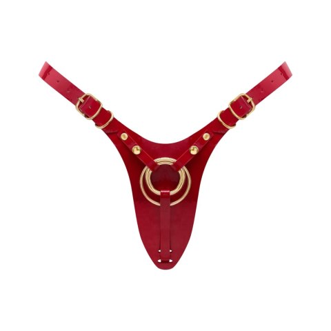 LEATHERETTE HARNESS FABULOUS - ONE SIZE - RED GLOSSY DORCELl - Lovely Planet