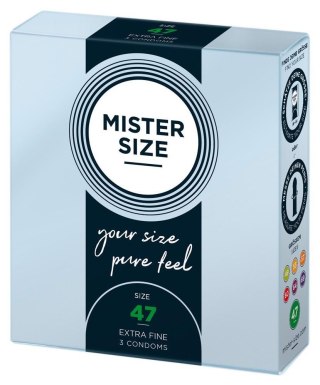 MISTER SIZE 47mm Condoms 3pcs Natural Mister Size