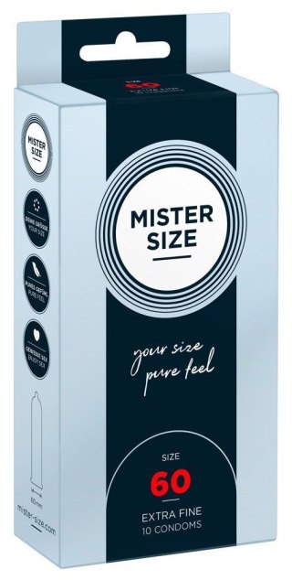 MISTER SIZE 60mm Condoms 10pcs Natural Mister Size
