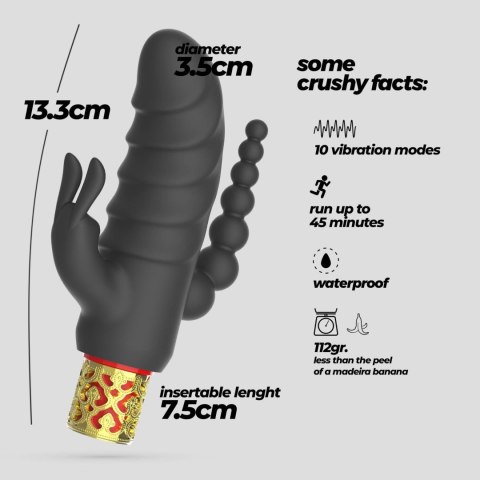 Mini wibrator Crushious Romanov z silikonową nakładką 13 cm Crushious
