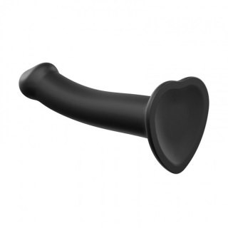 SEMI-REALISTIC DUAL DENSITY BENDABLE DILDO BLACK - M Strap-on-me