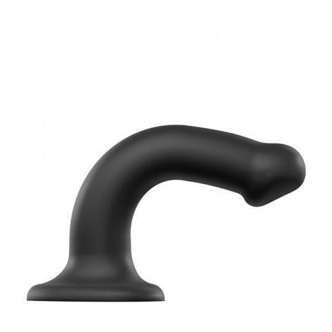 SEMI-REALISTIC DUAL DENSITY BENDABLE DILDO BLACK - M Strap-on-me