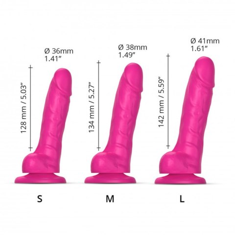 SLIDING SKIN REALISTIC DILDO FUCHSIA L DORCELl - Lovely Planet