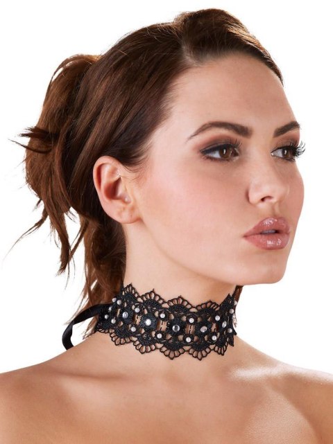 Embroidered Choker+Rhinestones ORION