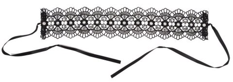 Embroidered Choker+Rhinestones ORION
