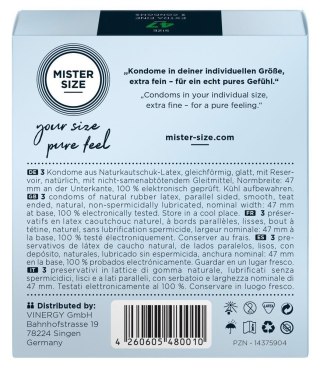 Mister Size 47mm pack of 3 Mister Size