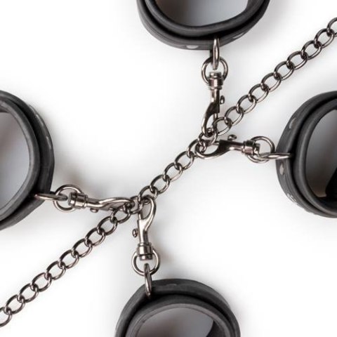 Kajdanki-Fetish set with collar, ankle- and wrist cuffs Boss of toys