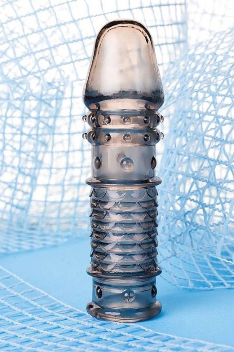 ToyFa XLover, Penis sleeve, for enlargement, TPE, transparent black, 13.5 cm Boss of toys
