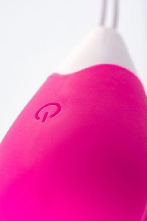 A-TOYS, Vibrating egg with remote control, silicone, pink and white, 12 cm Boss of toys