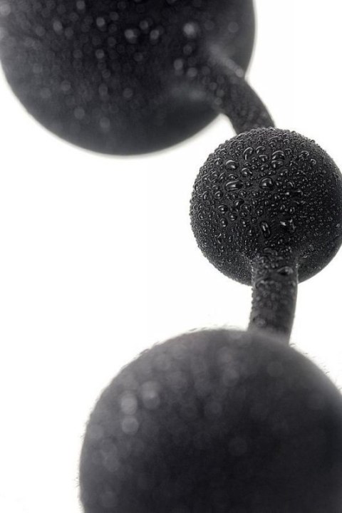 Anal beads Toyfa A-toys Coron, with balls, silicone, black, 35,9 cm Boss of toys