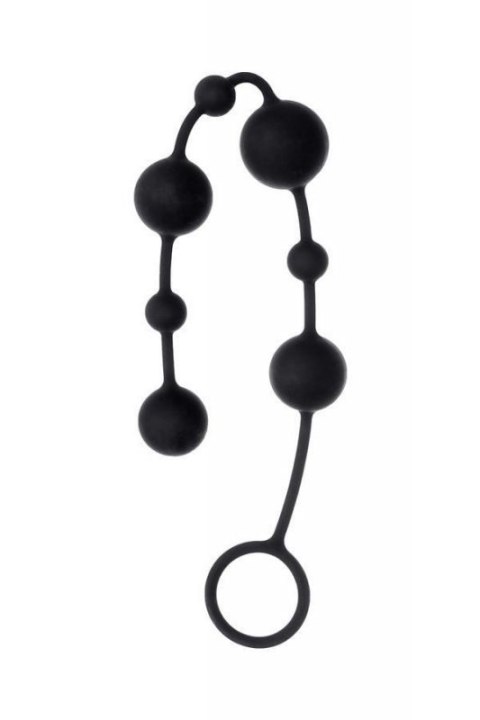Anal beads Toyfa A-toys Coron, with balls, silicone, black, 35,9 cm Boss of toys
