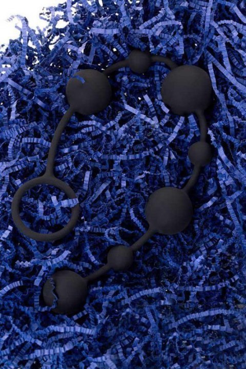 Anal beads Toyfa A-toys Coron, with balls, silicone, black, 35,9 cm Boss of toys